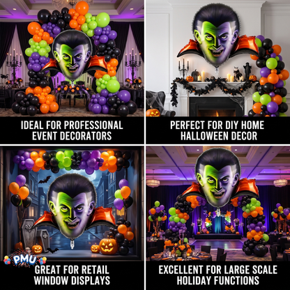 PMU Halloween Mylar Foil Balloons for Halloween Party Decorations, Haunted House, Photo Booth & Spooky Celebrations
