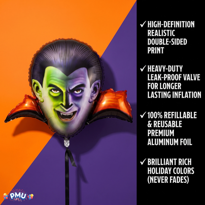 PMU Halloween Mylar Foil Balloons for Halloween Party Decorations, Haunted House, Photo Booth & Spooky Celebrations