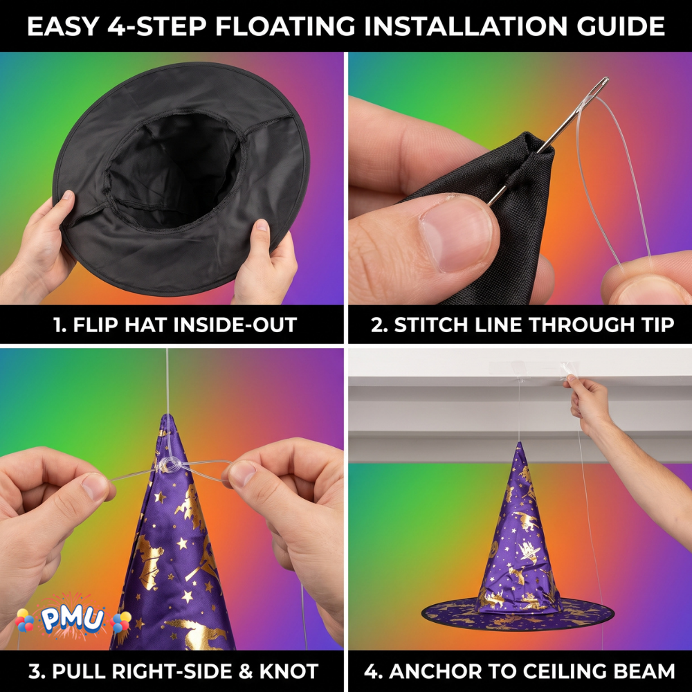 PMU Halloween Party Accessories Decoration Costume Witch Hats