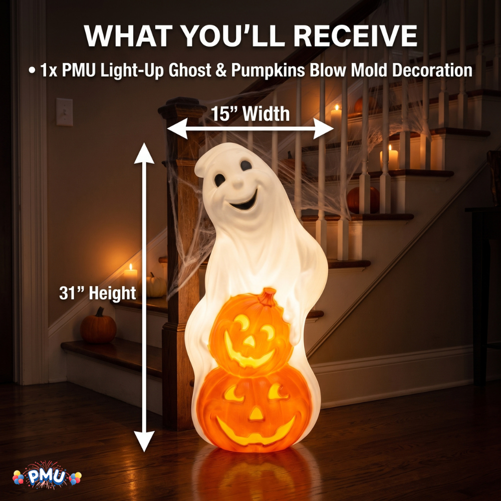 PMU Halloween Mold Plastic Statue -  Perfect Decor for Halloween, Lawn, Yard, Patio, Hunted House Party, Home, Indoor & Outdoor