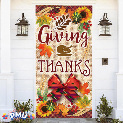 PMU Door Covers - Thanksgiving Door Covers - Thanksgiving Banner - Front Door Cover for Thanksgiving