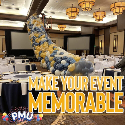 PMU Balloon Release - Reusable Balloon Netting - Balloon Drop Release for Birthday Celebration, Graduation, New Year’s Eve Party Supplies