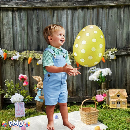 PMU Easter Celebrations Blow Molded Easter Eggs Decorations 16 inch - Lawn Decoration, Easter Party Accessories