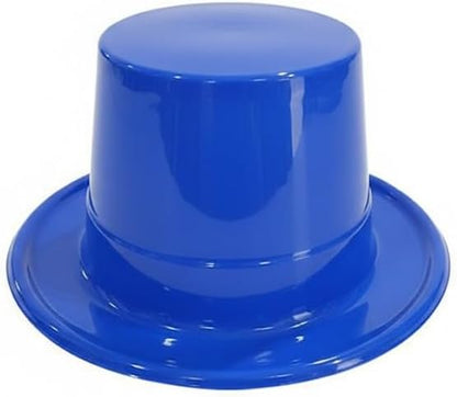 PMU Plastic Party Top Hat for Adults & Kids - Plastic Hat for Parties, New Year Events, Magic Shows & Photo Booth Props