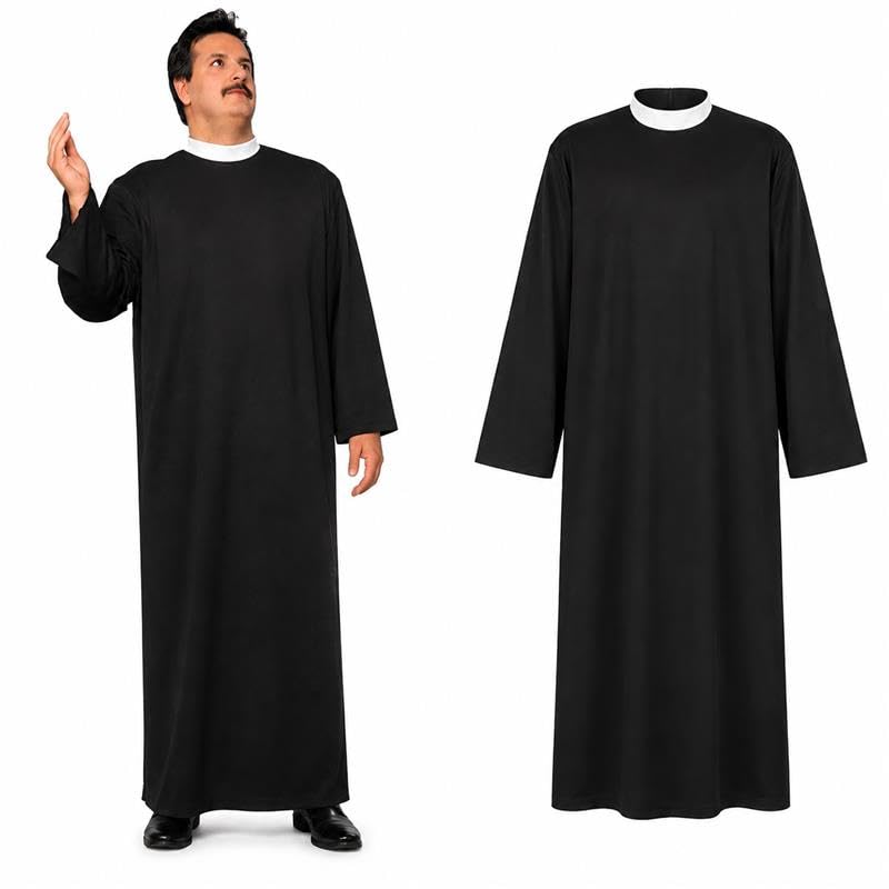 PMU Men's Halloween Costume, Horror Halloween Costume for Men, Hooded Robe