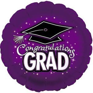 PMU Graduation 18in Mylar Balloon Graduation Decoration Mylar Balloons Celebrate Success with Vibrant Graduation Balloons Balloon Graduation Décor