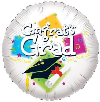 PMU Graduation 18in Mylar Balloon Graduation Decoration Mylar Balloons Celebrate Success with Vibrant Graduation Balloons Balloon Graduation Décor