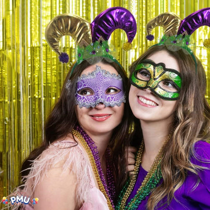 PMU Mardi Gras Jester, Crawfish, Sequin Hat, Headband Costume Accessory