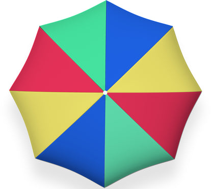 PMU Beach Umbrella 6 feet Opens to 72 inches Multicolor Beach Parasol and Outdoor Sun Protection Polyester