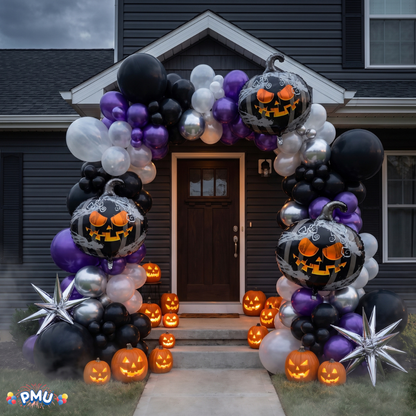 PMU Halloween Mylar Foil Balloons for Halloween Party Decorations, Haunted House, Photo Booth & Spooky Celebrations
