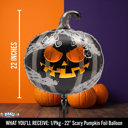 PMU Halloween Foil Balloons 18 Inch, Fun Mylar Balloons for Halloween Party Décor