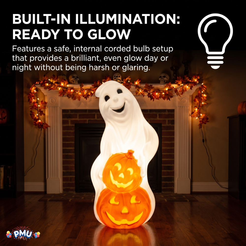 PMU Halloween Mold Plastic Statue -  Perfect Decor for Halloween, Lawn, Yard, Patio, Hunted House Party, Home, Indoor & Outdoor