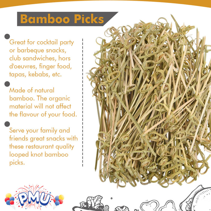 PMU Luau Bamboo Food Picks 4 Inches (100/Pkg)
