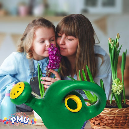 PMU 2 Gallon Watering Can - Garden Watering Can for Indoor & Outdoor Plants - Plastic Water Can with Detachable Sprinkler Head - Large Water Pot, Made in USA