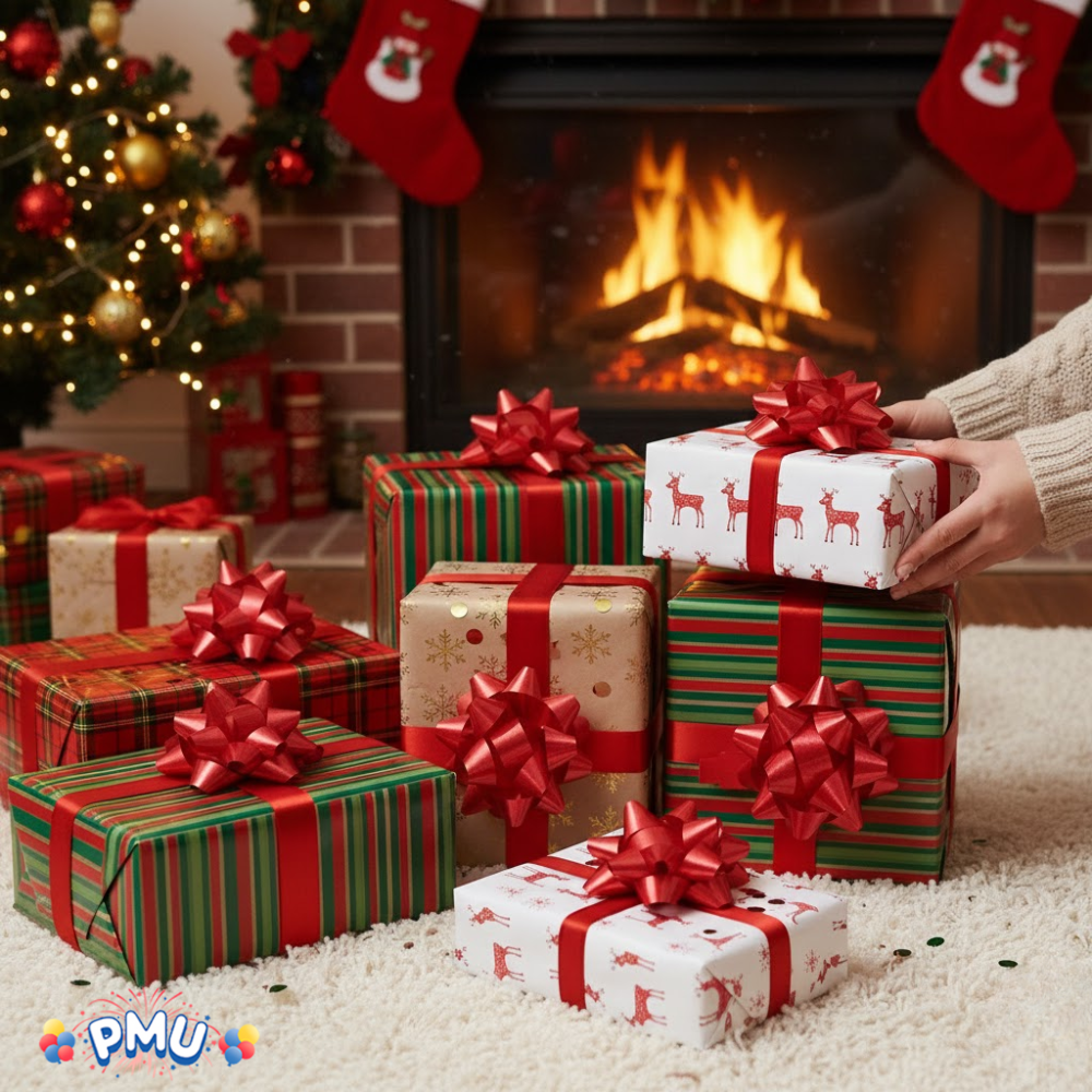 PMU Decorative Confetti Gift Bows (12/Pkg) Pkg/1