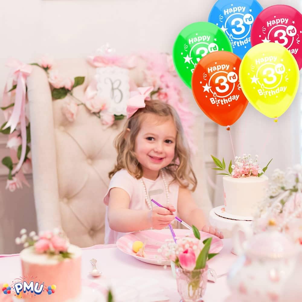 PMU Happy Birthday Balloons 12 Inch Latex (Assorted, Color)