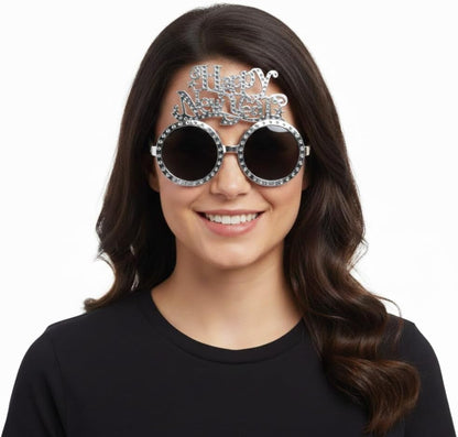 PMU Happy New Year Sunglasses – Party Glasses for 2026 Celebration, New Year’s Eve Decorations, Festive Photo Booth Props