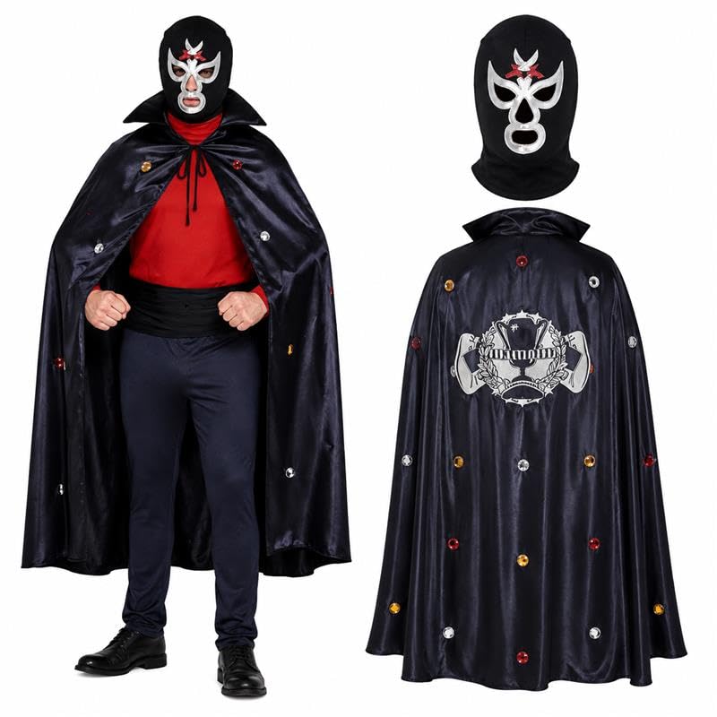 PMU Men's Halloween Costume, Horror Halloween Costume for Men, Hooded Robe