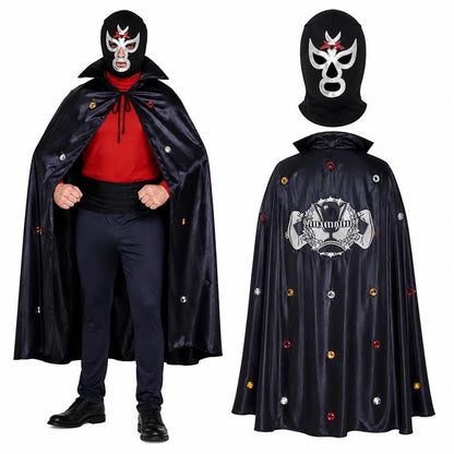 PMU Men's Halloween Costume, Horror Halloween Costume for Men, Hooded Robe