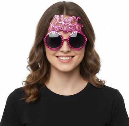PMU Happy New Year Sunglasses – Party Glasses for 2026 Celebration, New Year’s Eve Decorations, Festive Photo Booth Props