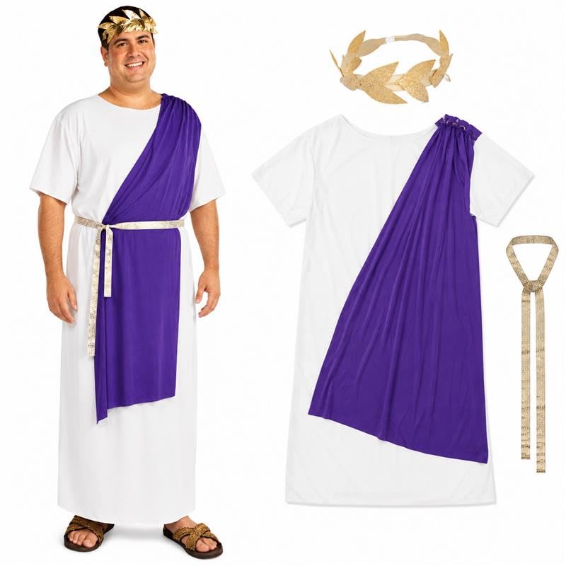 PMU Men's Halloween Costume, Horror Halloween Costume for Men, Hooded Robe