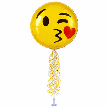 PMU 9 inch Pre-Inflated Emoji and Patriotic Balloons with Stick