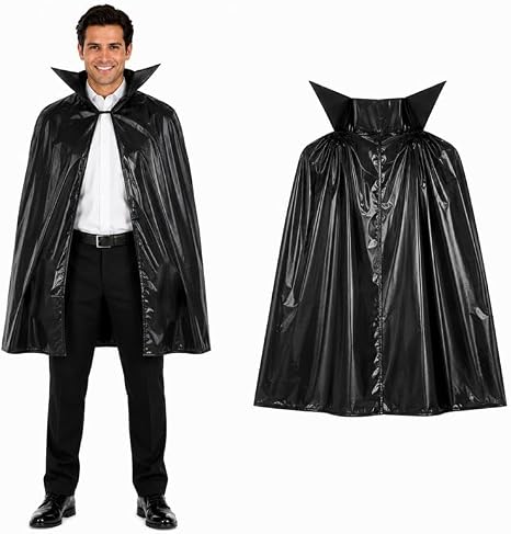 PMU Halloween Hooded Cape Cloak Costume Vampire Wizard Accessory