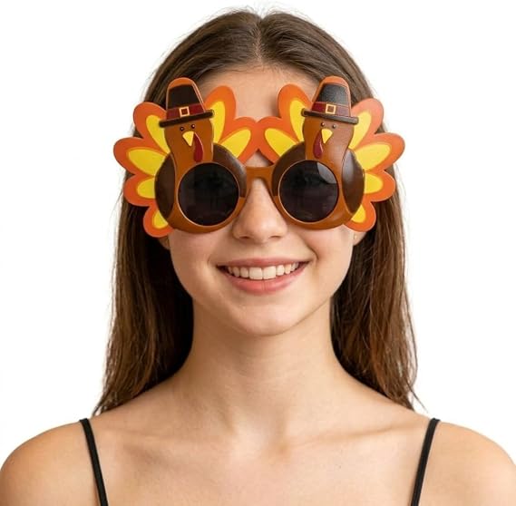PMU Holly Sunglasses – Festive Holiday Costume Glasses, Novelty Reindeer Antler Eyewear for Adults & Kids Xmas