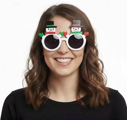 PMU Christmas Holly Sunglasses – Festive Holiday Costume Glasses, Novelty Reindeer Antler Eyewear for Adults & Kids Xmas