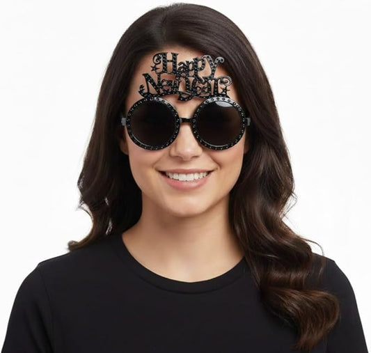 PMU Happy New Year Sunglasses – Party Glasses for 2026 Celebration, New Year’s Eve Decorations, Festive Photo Booth Props
