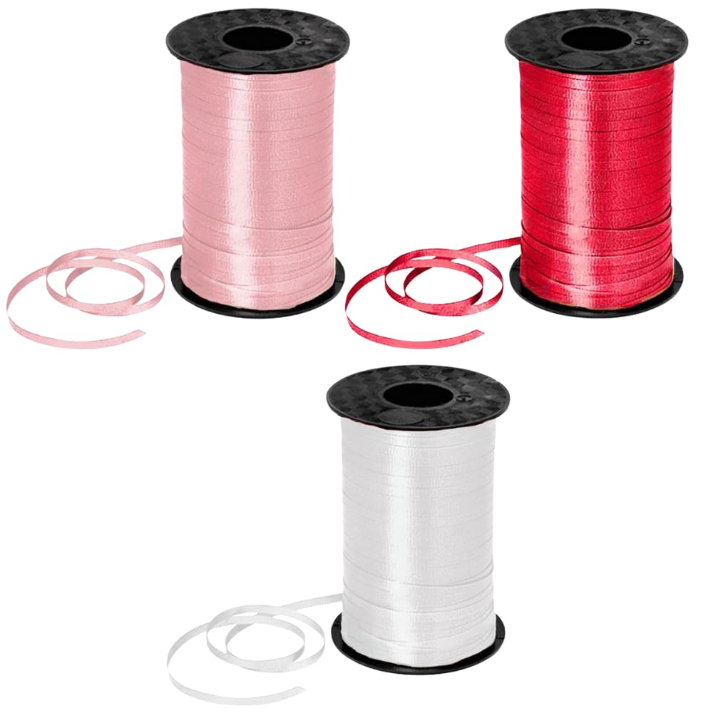 PMU Valentine's Day Curling Ribbon Assortment, Holiday Party Crafts Supplies Decorations, Birthday Party Decorations
