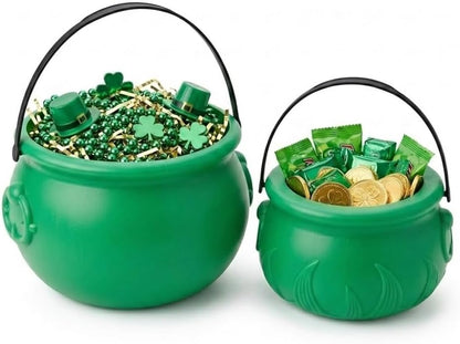 PMU St. Patrick's Day Pot of Plastic Cauldron For St. Patrick's Day Leprechaun & Mardi Gras Party Decoration Supply Accessory