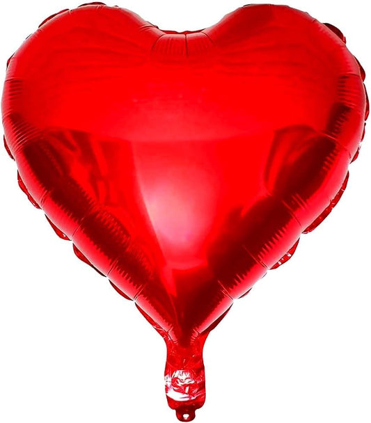 PMU Valentine's Day Red Heart Shaped 18 Inches Mylar - Foil Balloons