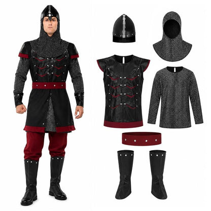 PMU Men's Halloween Costume, Horror Halloween Costume for Men, Hooded Robe