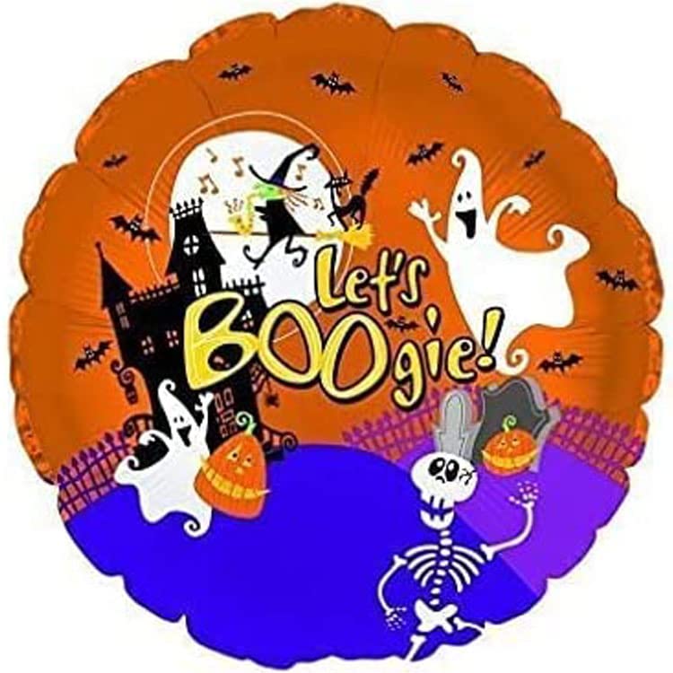 PMU Halloween Foil Balloons 18 Inch, Fun Mylar Balloons for Halloween Party Décor