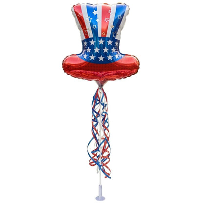 PMU 9 inch Pre-Inflated Emoji and Patriotic Balloons with Stick
