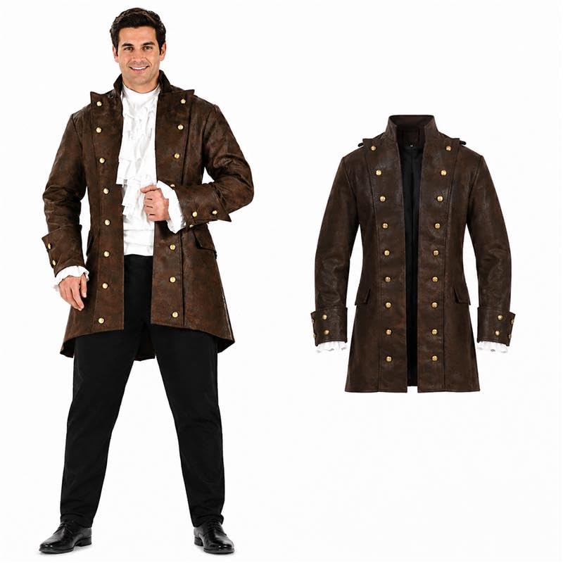 PMU Men's Halloween Costume, Horror Halloween Costume for Men, Hooded Robe