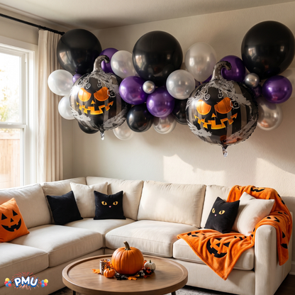 PMU Halloween Mylar Foil Balloons for Halloween Party Decorations, Haunted House, Photo Booth & Spooky Celebrations