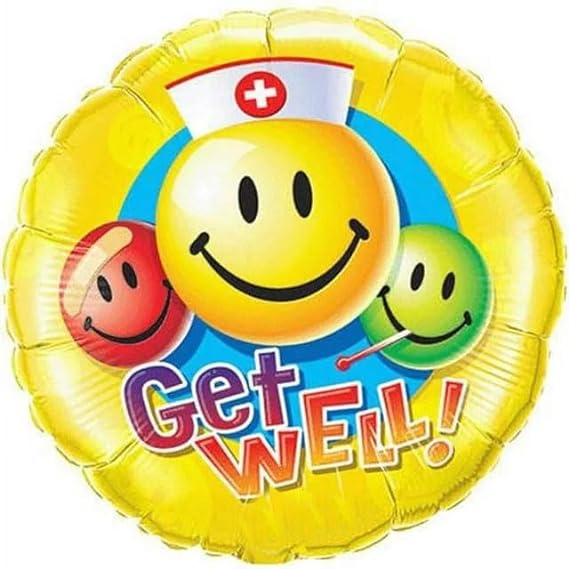 PMU Get Well Balloon 18 inch Mylar-Foil Balloon - Party Supplies