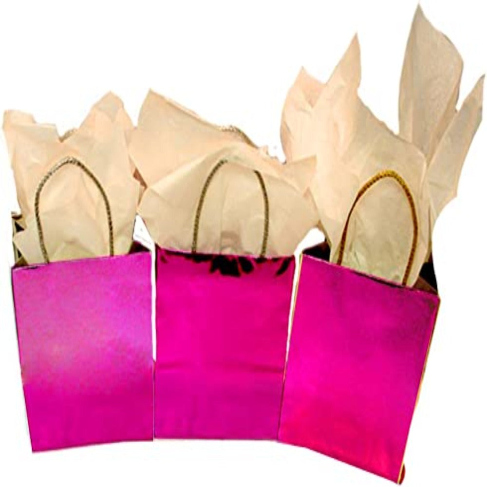 PMU Foil Cube Gift Bags Pkg/3