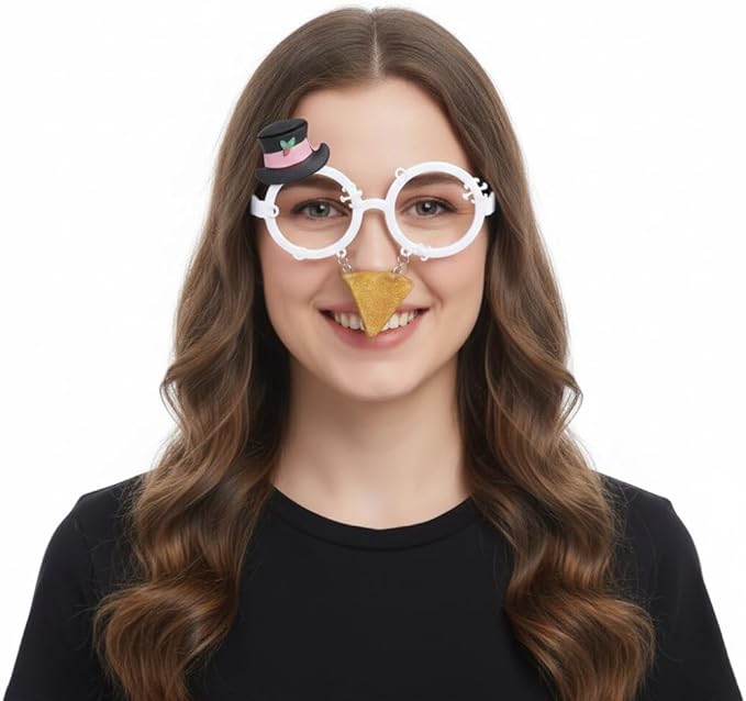 PMU Christmas Holly Sunglasses – Festive Holiday Costume Glasses, Novelty Reindeer Antler Eyewear for Adults & Kids Xmas