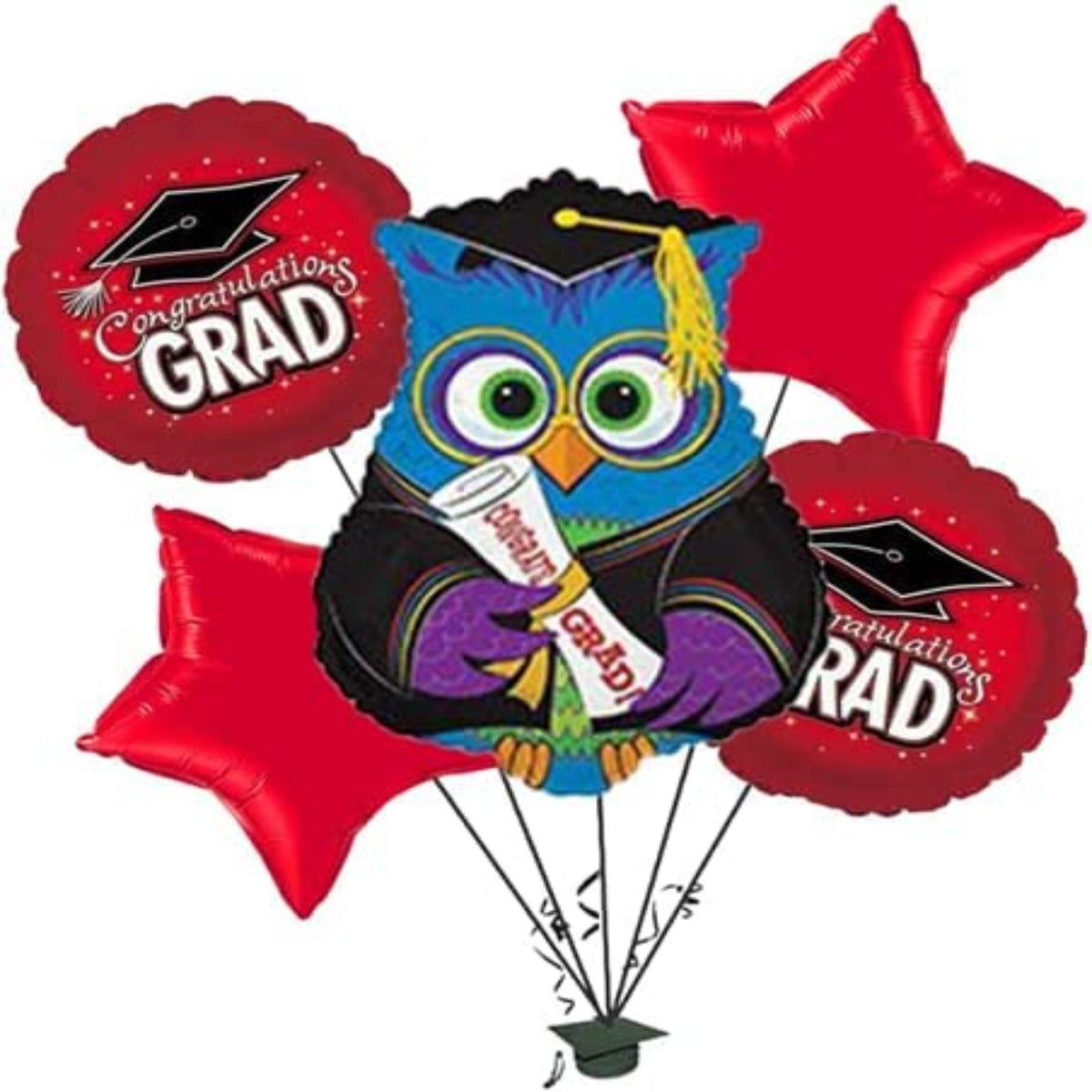 PMU Graduation Congrats Grad Balloon Bouquet (5/Pkg) Pkg/1