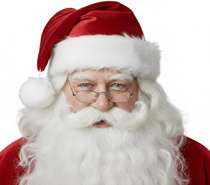 PMU Christmas Velvet Plush Professional Quality Santa Hat
