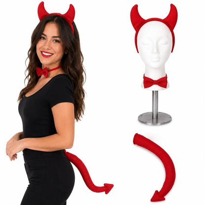 PMU Halloween Costume Accessories, Headband, Tail, Wings, Halo & Pirate Hat