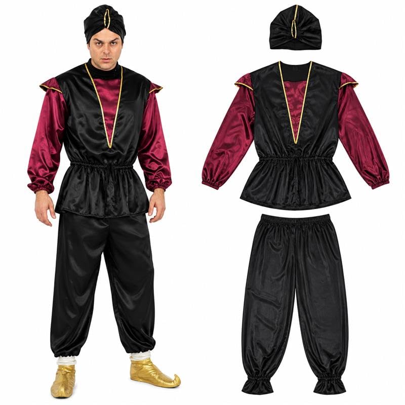 PMU Men's Halloween Costume, Horror Halloween Costume for Men, Hooded Robe