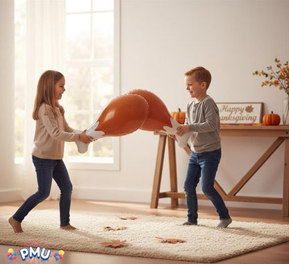 PMU Thanksgiving Giant Turkey Drumsrick Inflatable Decoration 24in in Indoor Thanksgiving Party Events Accessory