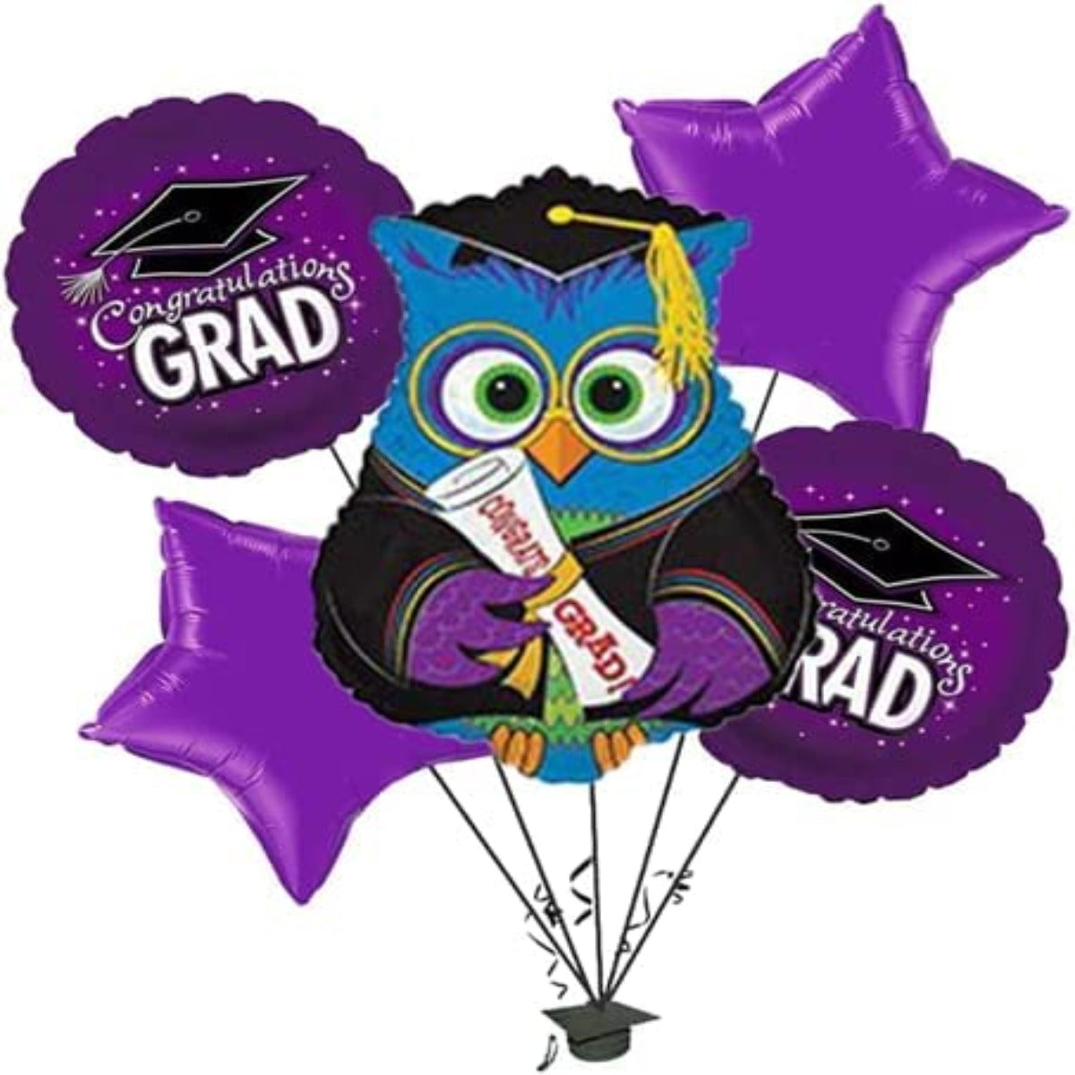 PMU Graduation Congrats Grad Balloon Bouquet (5/Pkg) Pkg/1