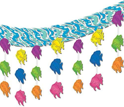 PMU Luau Pennant Banner 12ft x 14in Decoration and Party Accessory (1/pkg)Pkg/1