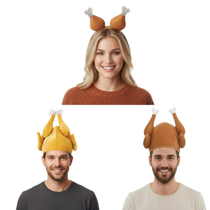 PMU Thanksgiving 3pc Assorted Hats and Headbands Party Costume Accessories