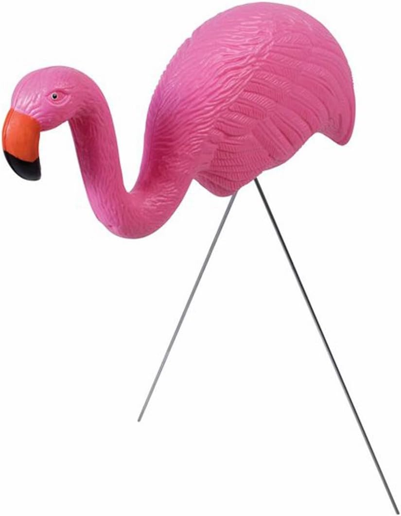 PMU Luau Paradise Lawn Flamingo Decor - Large Flamingo for Lawn & Yard Ornaments - Perfect Outdoor Decor for Luau Tropical Party, Home, Yard, Lawn